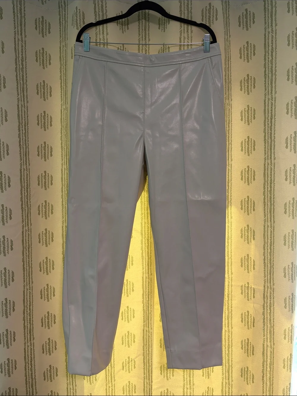 Banana Republic Women’s Tailored Faux Leather Pants in Ivory/Beige